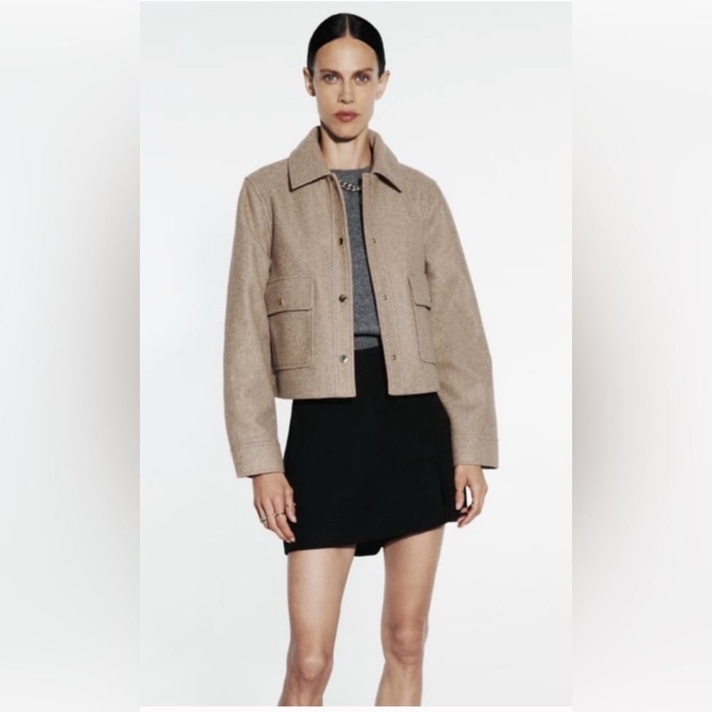 Zara Tan Jacket Coat NWOT